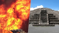 (VIDEO) Teotihuacán ‘arde’: Reportan incendio en zona arqueológica detrás de la Pirámide de la Luna