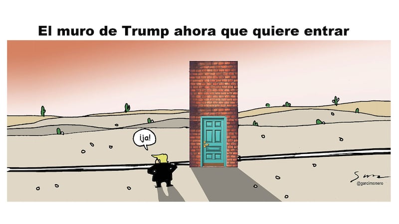 El muro de Trump ahora que quiere entrar