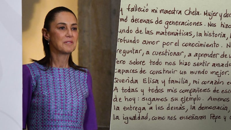 Claudia Sheinbaum lamenta fallecimiento de su maestra Chela: ‘Nos hizo sentir amados y felices’