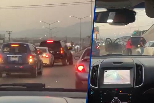 VIDEOS: Así fue el pleito entre automovilistas en calles de Tijuana