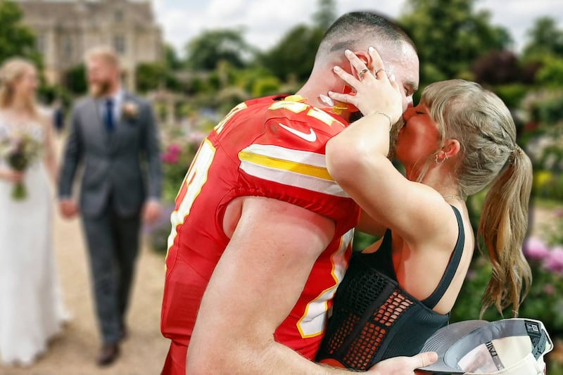 ‘Lloraron y se abrazaron’: Así fue la boda de Taylor Swift y Travis Kelce oficiada por Adam Sandler
