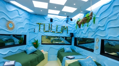 Tulum es una de las habitaciones de 'La Casa de los Famosos México'. (Foto: Captura)