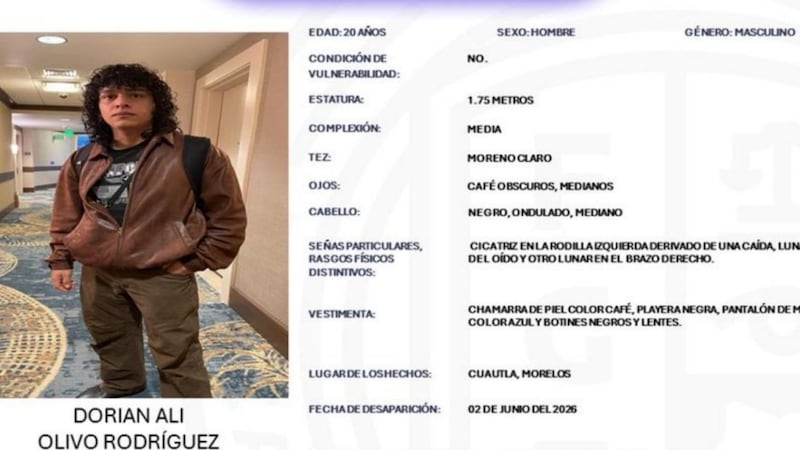 ¿Qué se sabe de la desaparición de Dorian Olivo, estudiante de la UAEM?