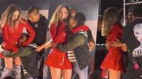 Fan lastima a Belinda tras aferrarse a ella en concierto: ‘Me duele mucho la espalda’