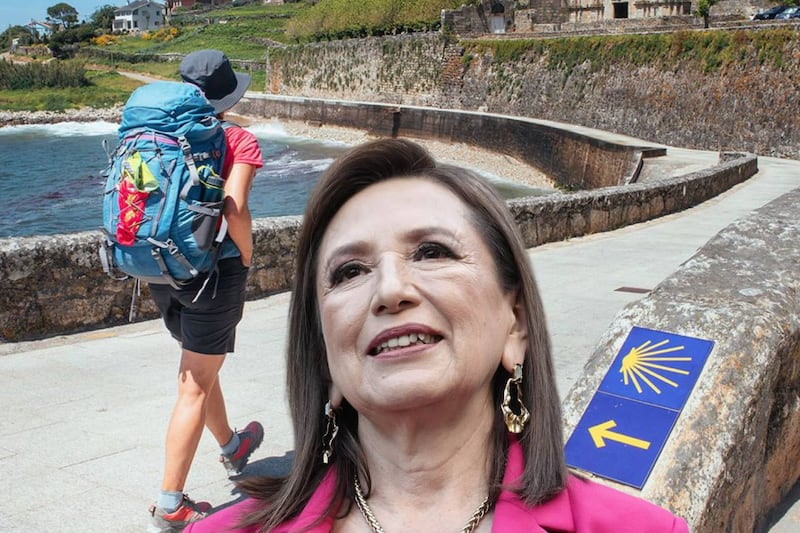 ‘Con mi mochila al hombro’: Así es el exigente Camino de Santiago que hace Xóchitl Galvez tras su vida ‘fit’