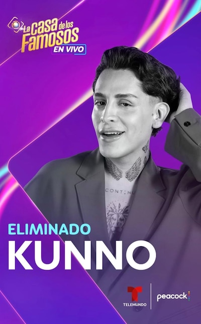 Kunno es el quinto eliminado de la temporada 6 de 'La Casa de los Famosos' de Telemundo. (Foto: Telemundo)