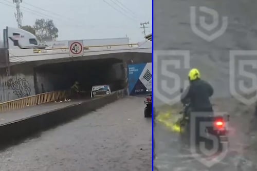 (VIDEOS) Fuertes lluvias en Edomex inundan Periférico, Circuito Exterior Mexiquense y la vía López Portillo