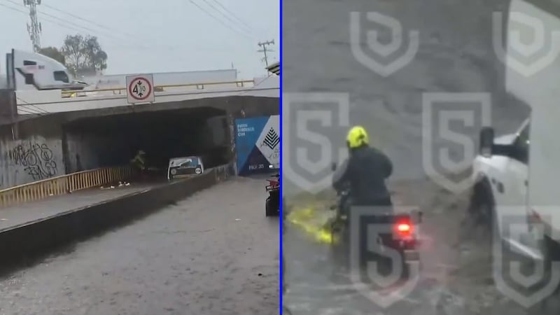 (VIDEOS) Fuertes lluvias en Edomex inundan Periférico, Circuito Exterior Mexiquense y la vía López Portillo