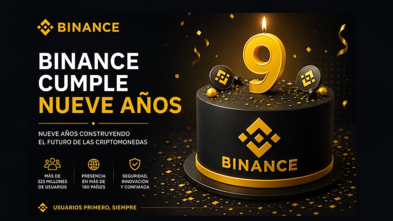 Binance cumple nueve años: casi la mitad de los holders de cripto en el mundo usan Binance y acelera su expansión más allá de las criptomonedas