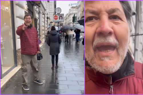 ‘¿Qué se siente estar en Roma?’ Noroña increpa a mexicano que lo captó en tienda de Italia