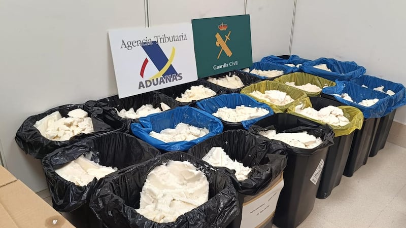 Guardia Civil de España asegura 625 kilos de metanfetaminas en Aeropuerto de Madrid