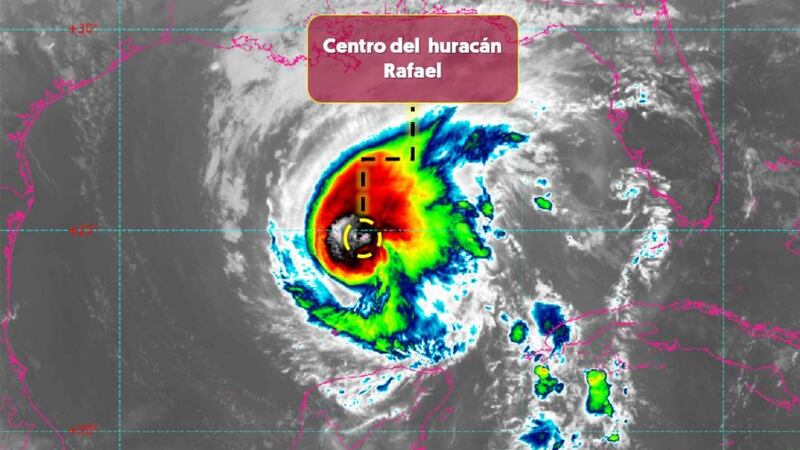 Huracán ‘Rafael’ baja a categoría 2: ¿Dónde está y qué estados esperan lluvias? Trayectoria EN VIVO
