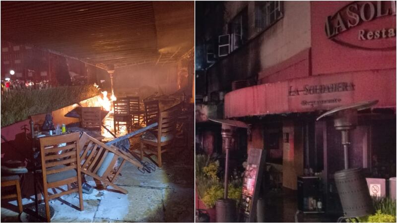 Se incendia restaurante ‘La Soldadera’ frente al Monumento a la Revolución; evacúan a 200 personas