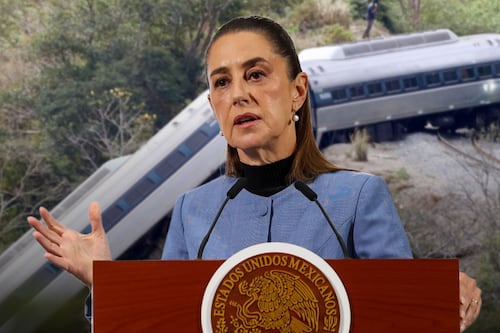 Sheinbaum minimiza accidente en el Tren Interoceánico: ‘No cayeron por completo los vagones’