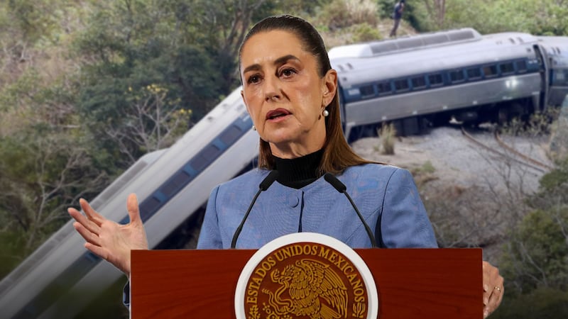 Sheinbaum minimiza accidente en el Tren Interoceánico: ‘No cayeron por completo los vagones’
