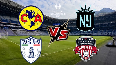 América y Pachuca buscan llegar a la final de la Concachampions W 2026. (Foto: ChatGPT/América/Pachuca/Gotham/Washingtonspirit)