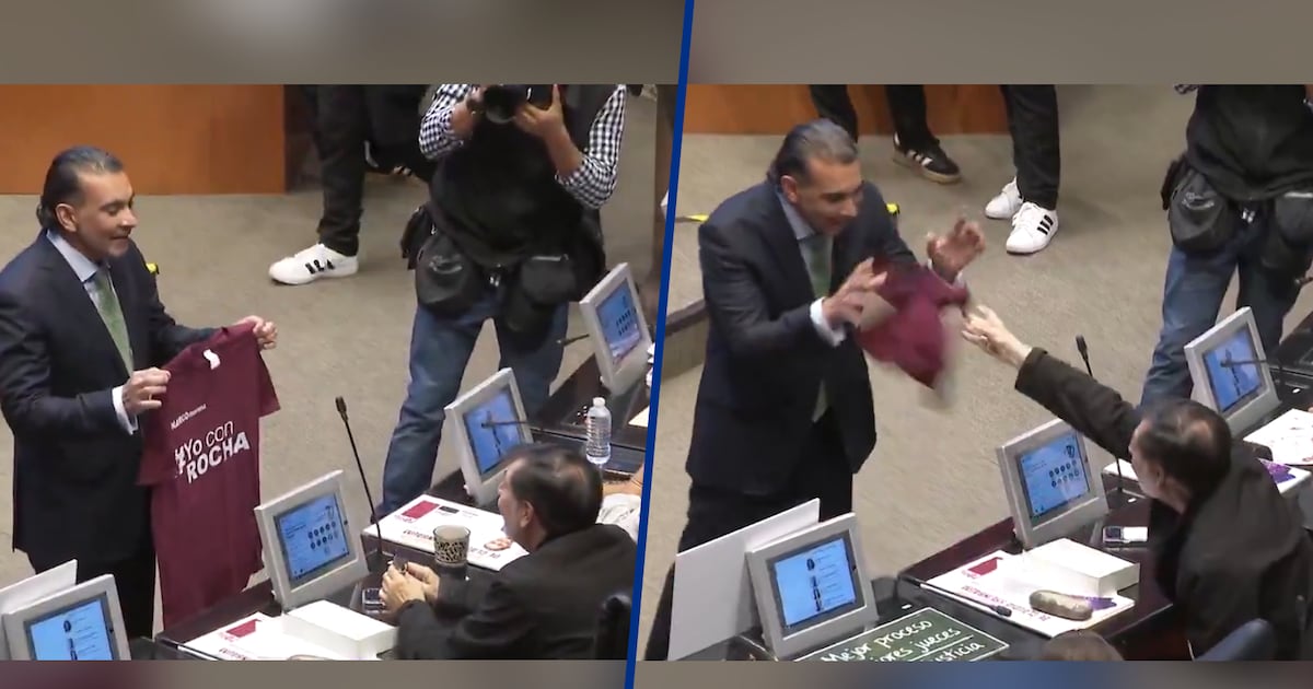Tensión en el Senado: Fernández Noroña rechaza camiseta 'Yo con Rocha' en medio de reto del PAN