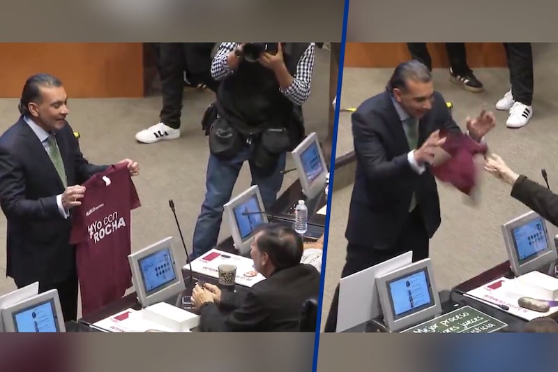 VIDEO: Luis Armando Melgar, del Verde, ‘provoca’ a Noroña y lo reta a ponerse la playera ‘Yo con Rocha’