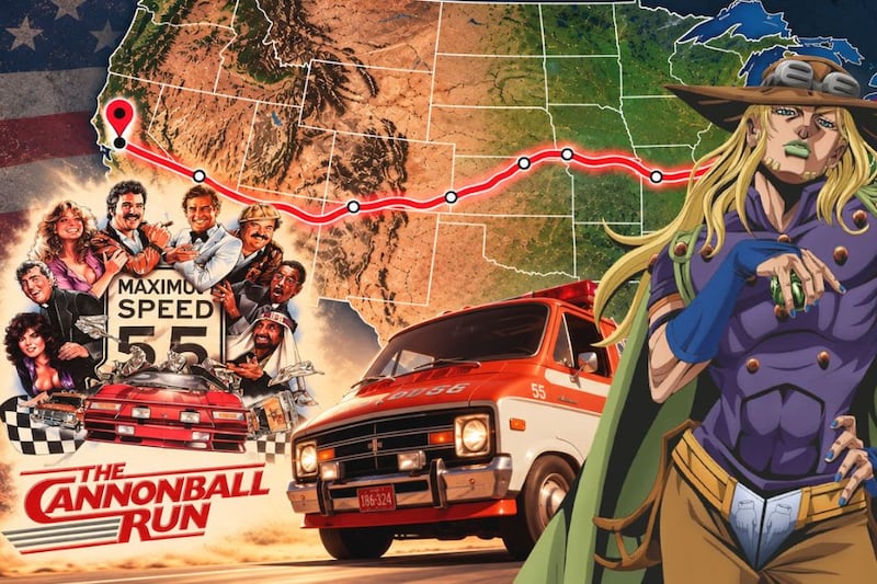 La carrera ilegal que cruzaba EU: Así era la Cannonball Run, la competencia que inspiró ‘Steel Ball Run’