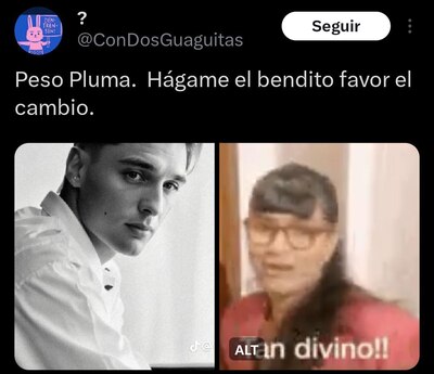 Peso Pluma se ganó una de las frases icónicas de Betty la fea: “Tan divino”. (Captura: Redes sociales)