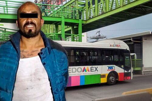 Quiso darle calor al Mexibús: Detienen a sujeto que intentó incendiar unidad rosa en Ecatepec