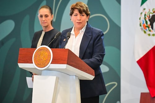 Claudia Sheinbaum y Delfina Gómez encabezan la mañanera en el C5 de Toluca