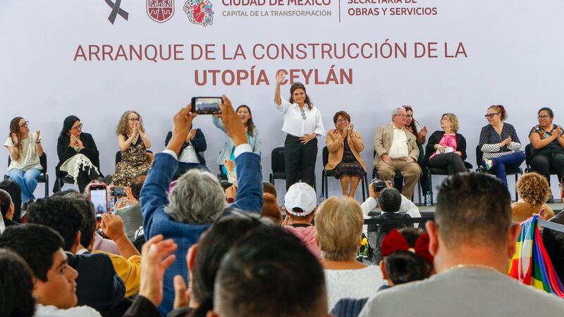 Clara Brugada encabeza colocación de la primera piedra de la Utopía Ceylán, en Azcapotzalco