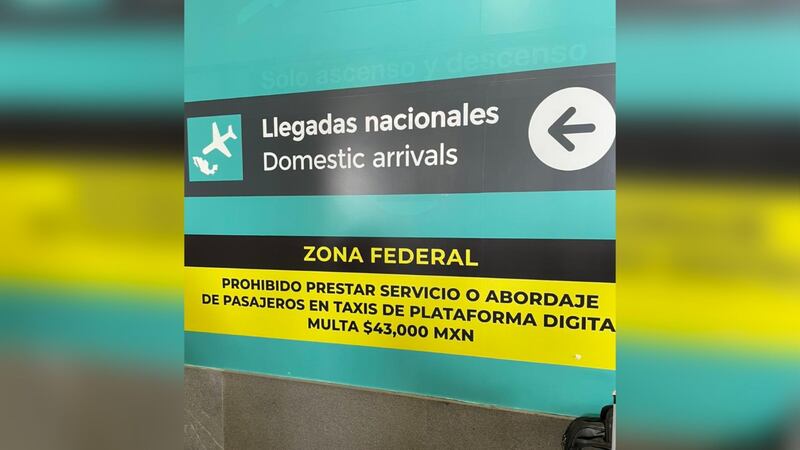 Multarán con 43 mil pesos a conductores de Uber o DiDi que den servicio en el AICM