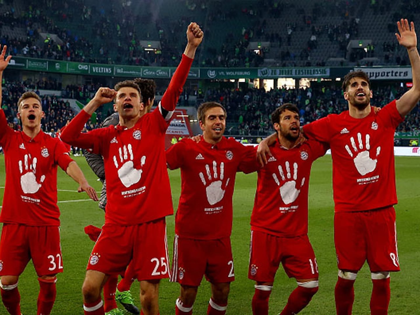 Así celebraron los jugadores del Bayern