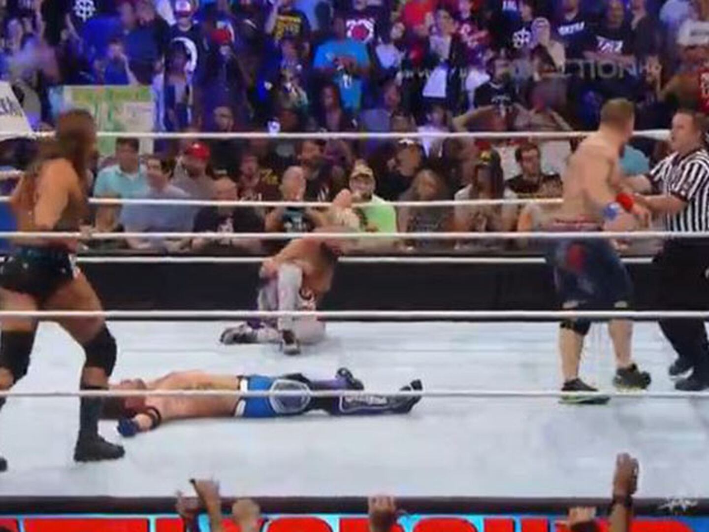 ¿Problemas? ¡John Cena al rescate de su equipo en Battleground!