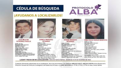 Zacatecas: Desaparecen una pareja de prometidos y sus amigas en Tepetongo