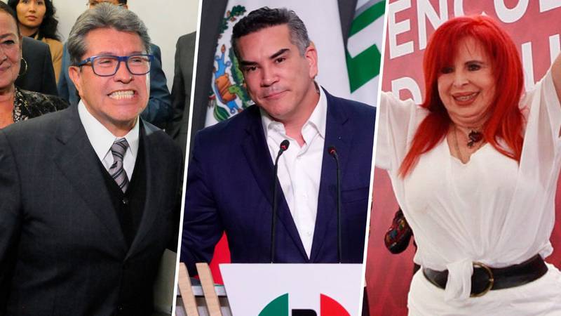 Ricardo Monreal, Alejandro Moreno y Layda Sansores. Esta última expuso mensajes que pusieron entre las cuerdas al coordinador del Senado por Morena.
